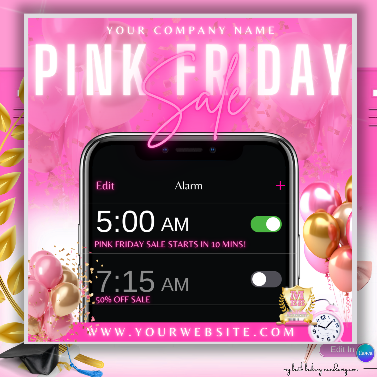 Flyer - Pink Friday Cell Alarm