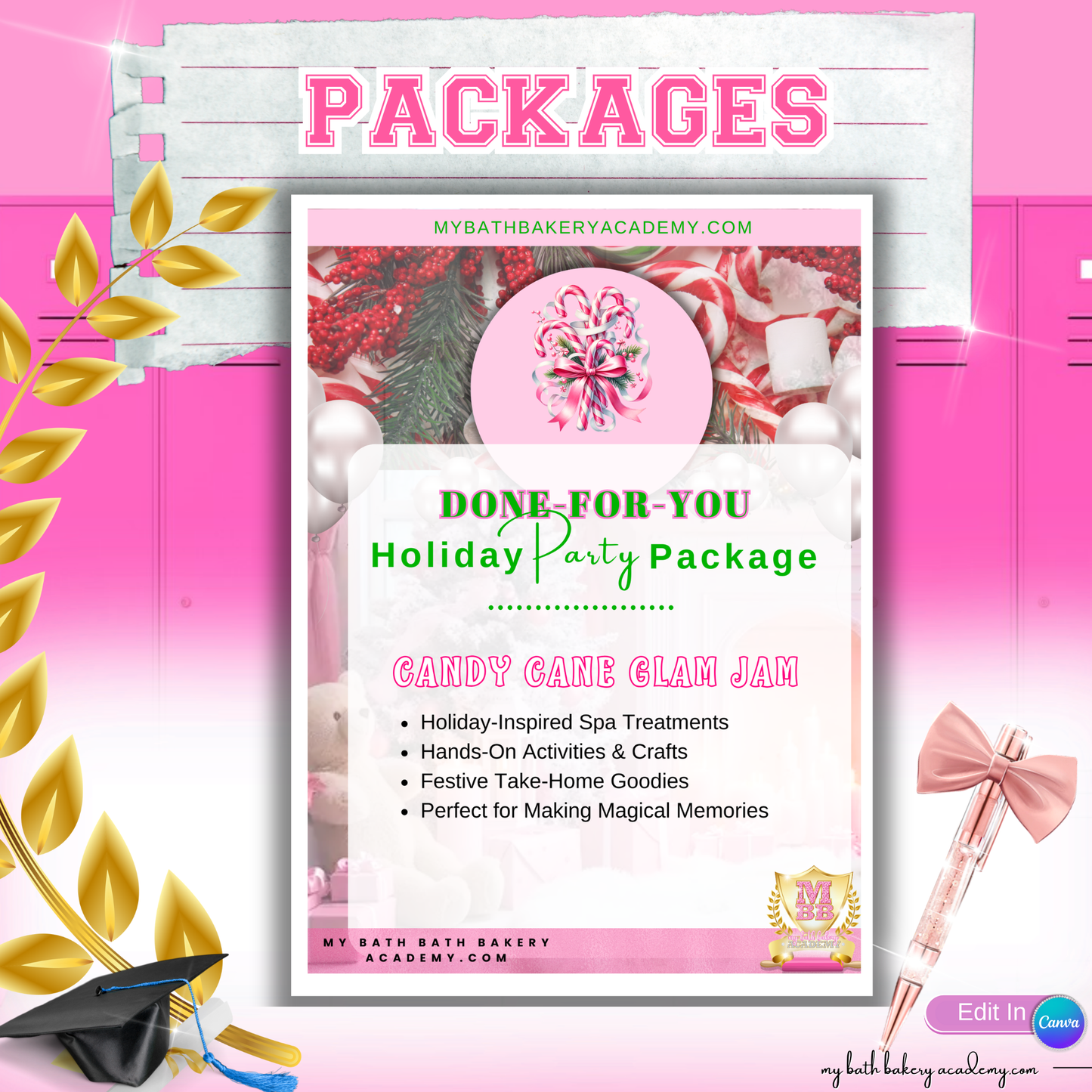 Party Package - Candy Cane Glam Jam