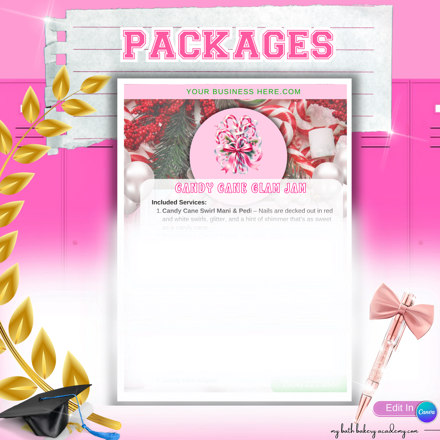 Party Package - Candy Cane Glam Jam