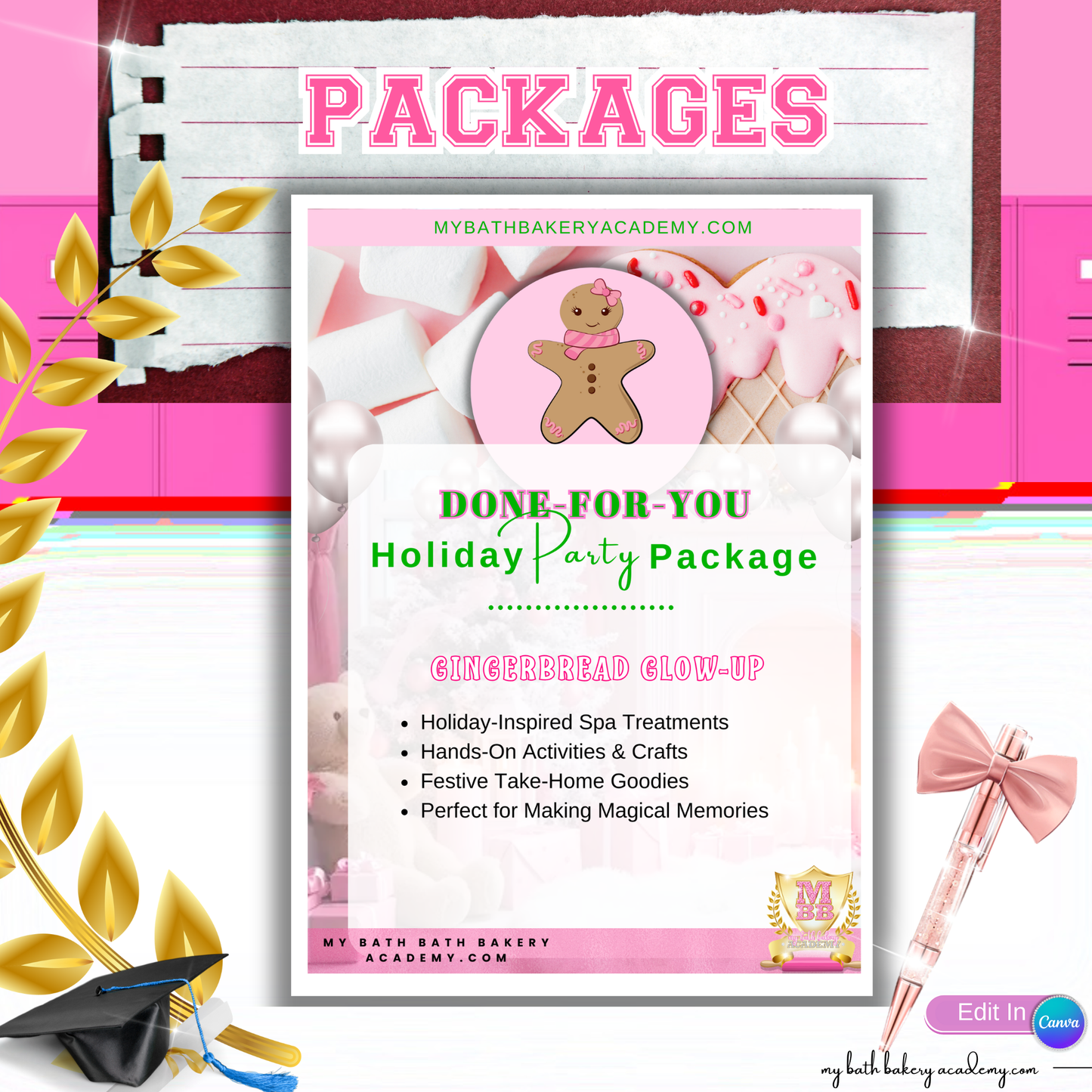 Party Package - Gingerbread Glowup