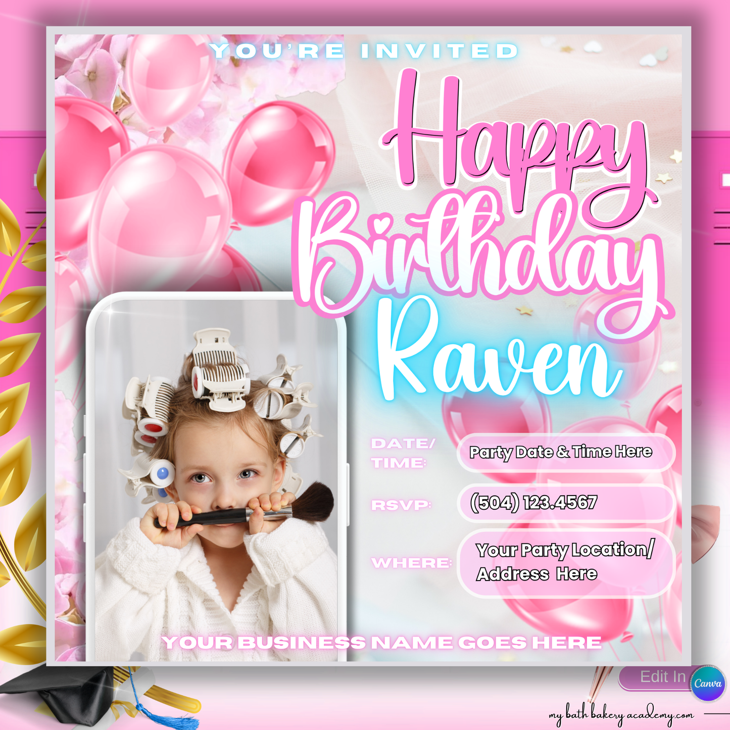 Flyer - Birthday Balloons Invite