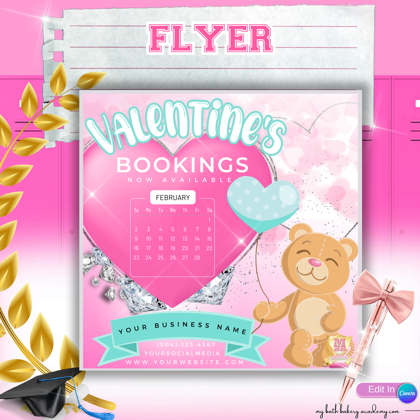 Flyer - Valentine Booking Bear